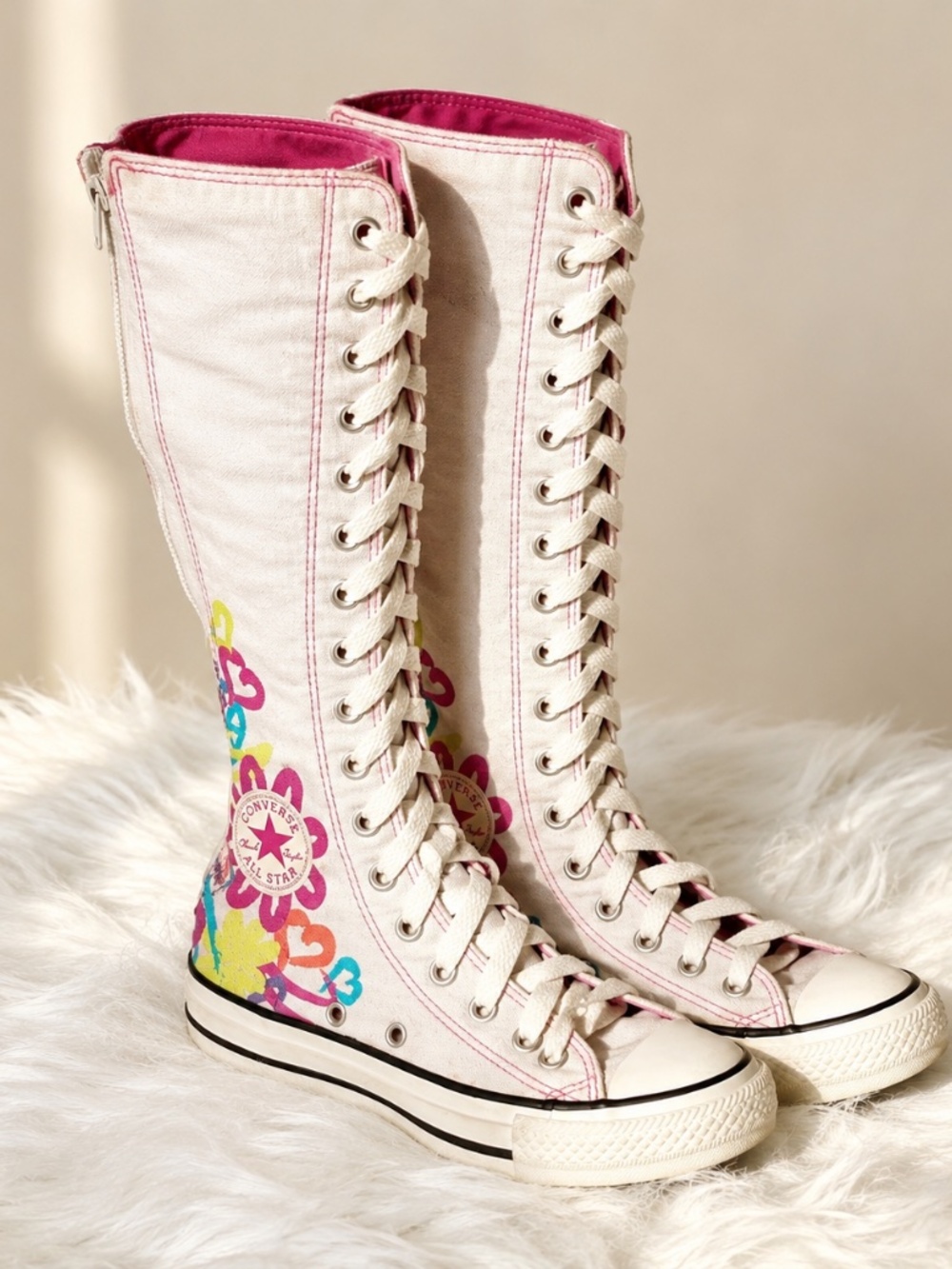 Converse Chuck Taylor XXHi Knee High Floral Sneakers 2010 Women 5